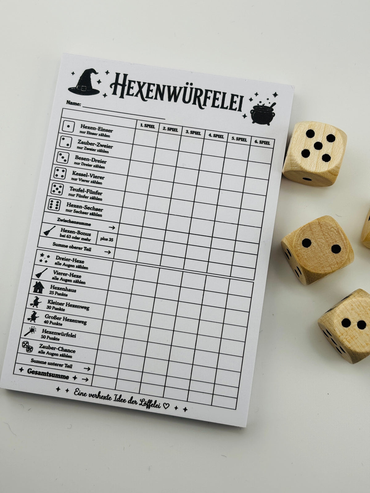 Hexenwürfelei Spiel