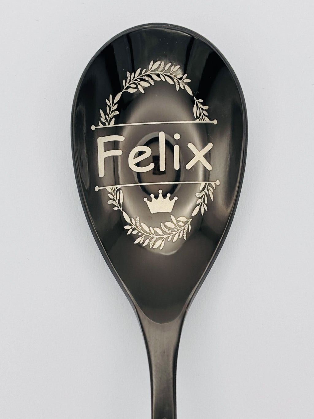 Teelöffel Schwarz mit Namen