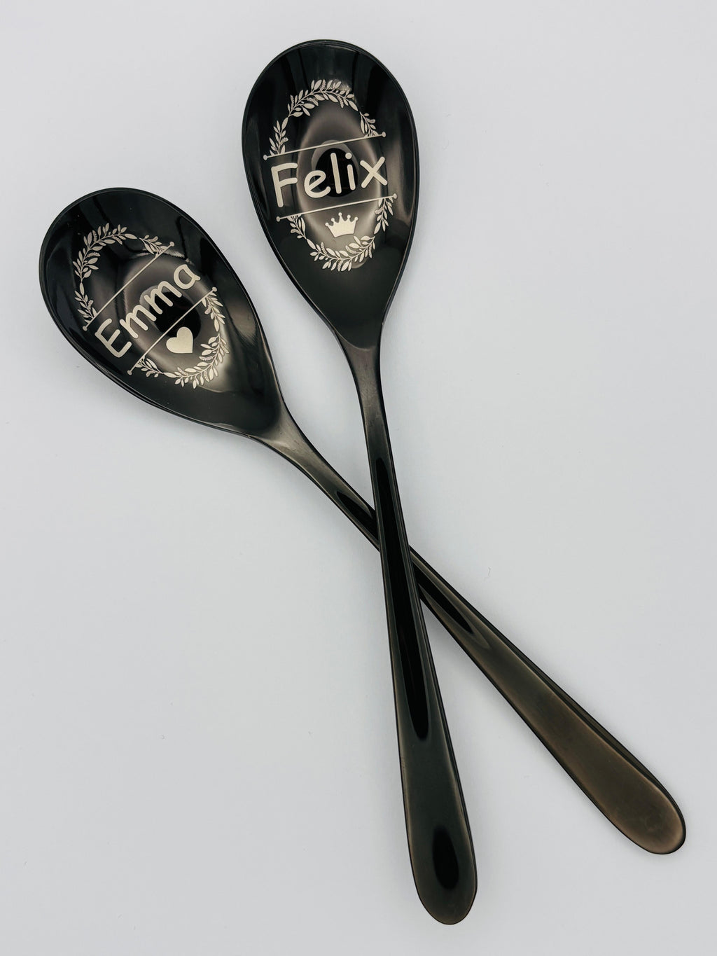Teelöffel Schwarz mit Namen