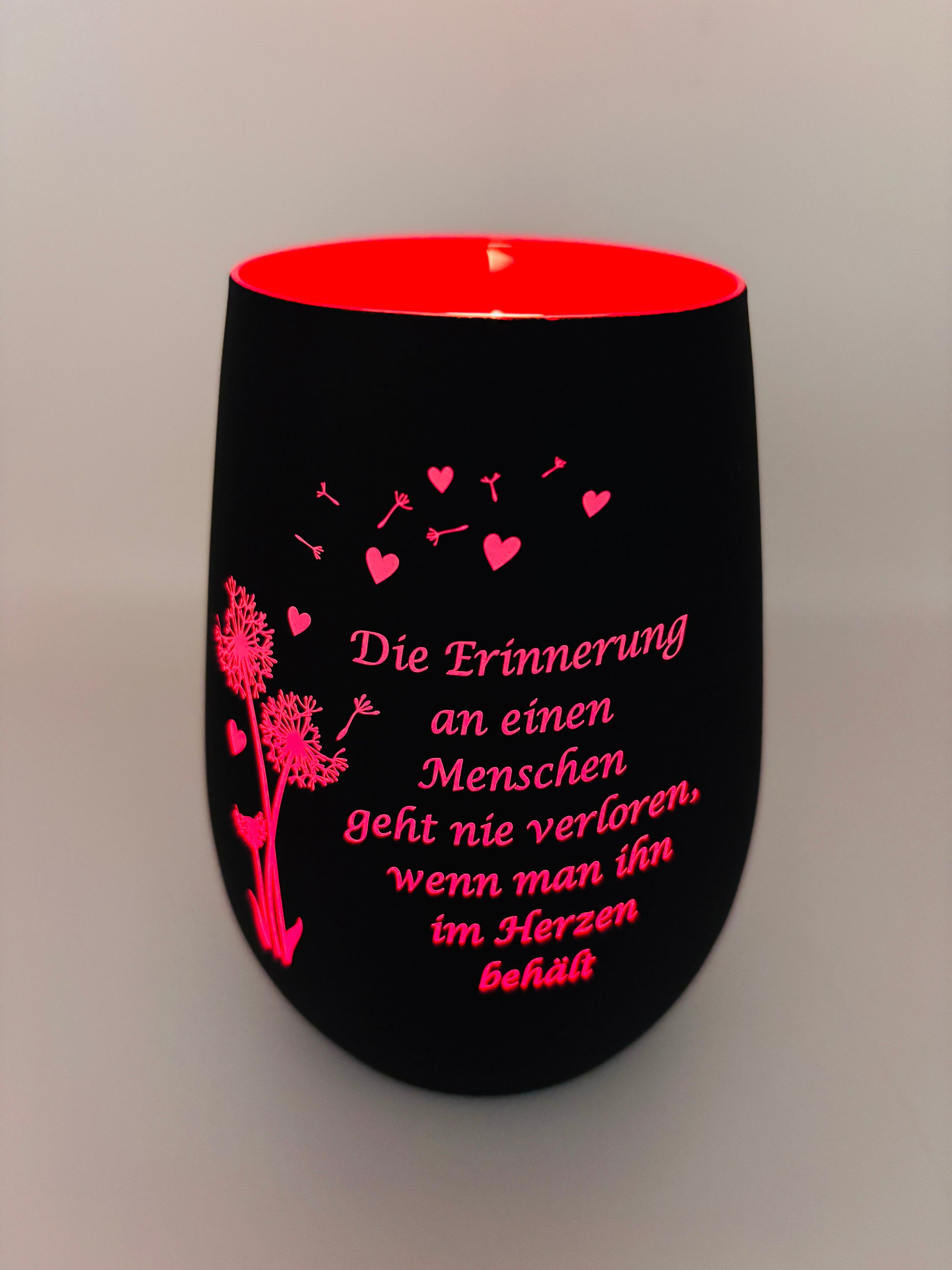 Windlicht mit Gravur