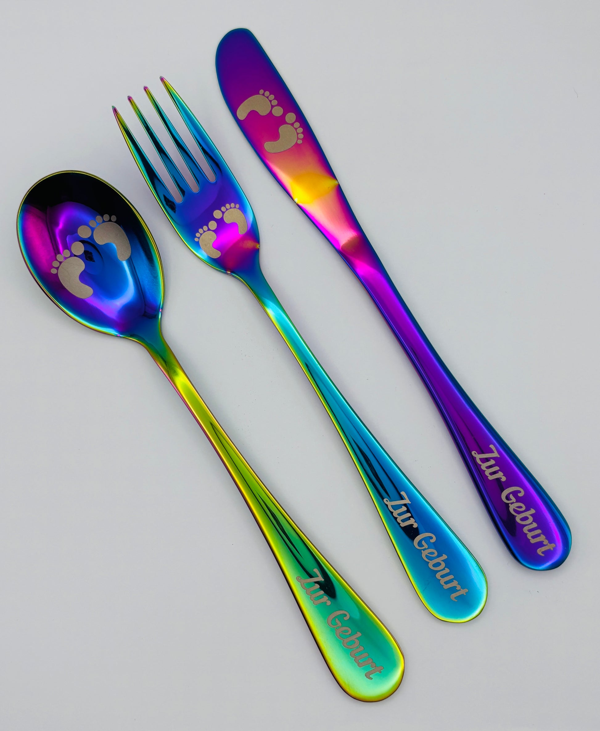 Kinderbesteck Set 3-teilig individuell gestaltbar