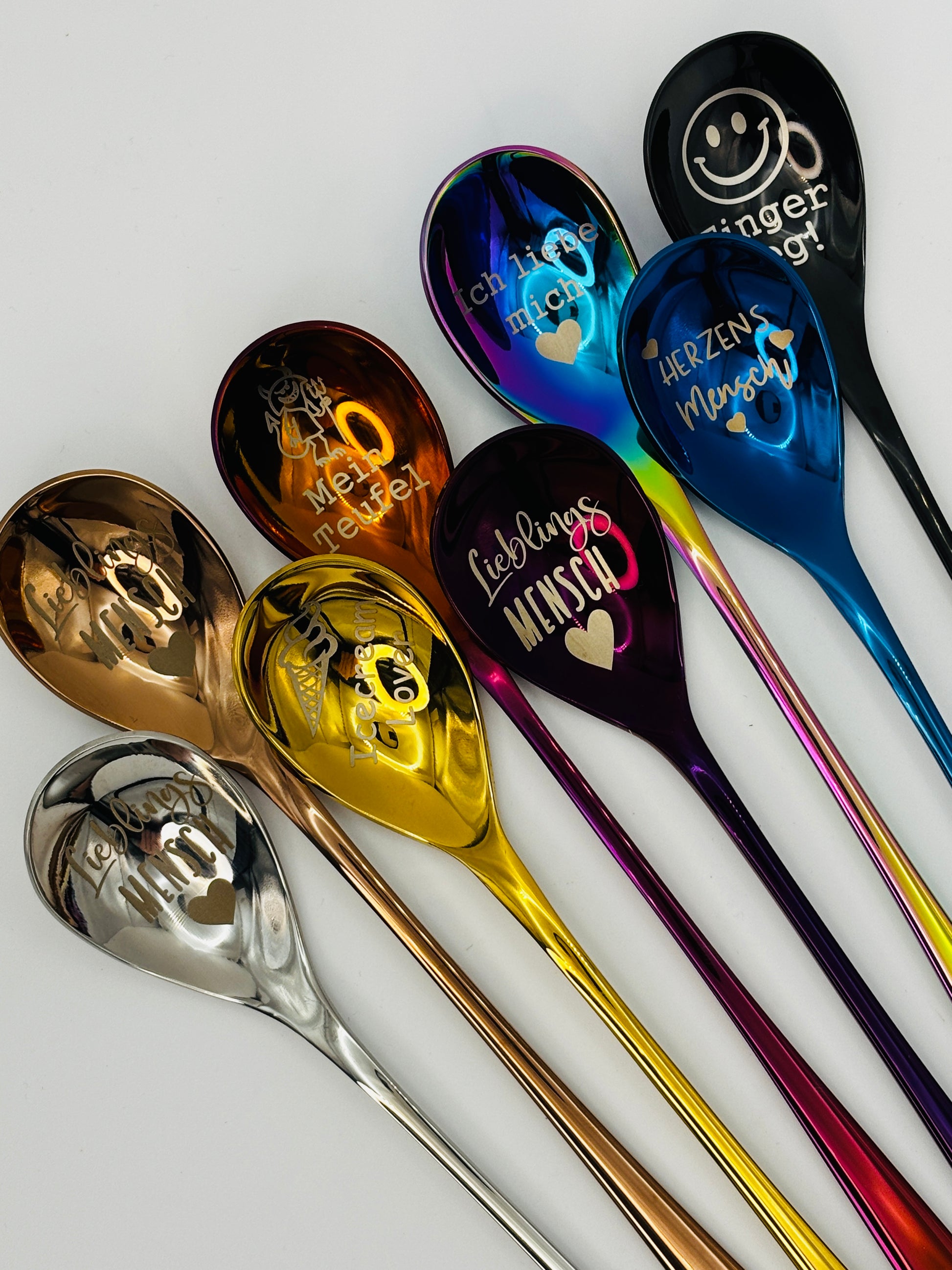 Bunte Latte Macchiato Löffel individuell gestaltbar