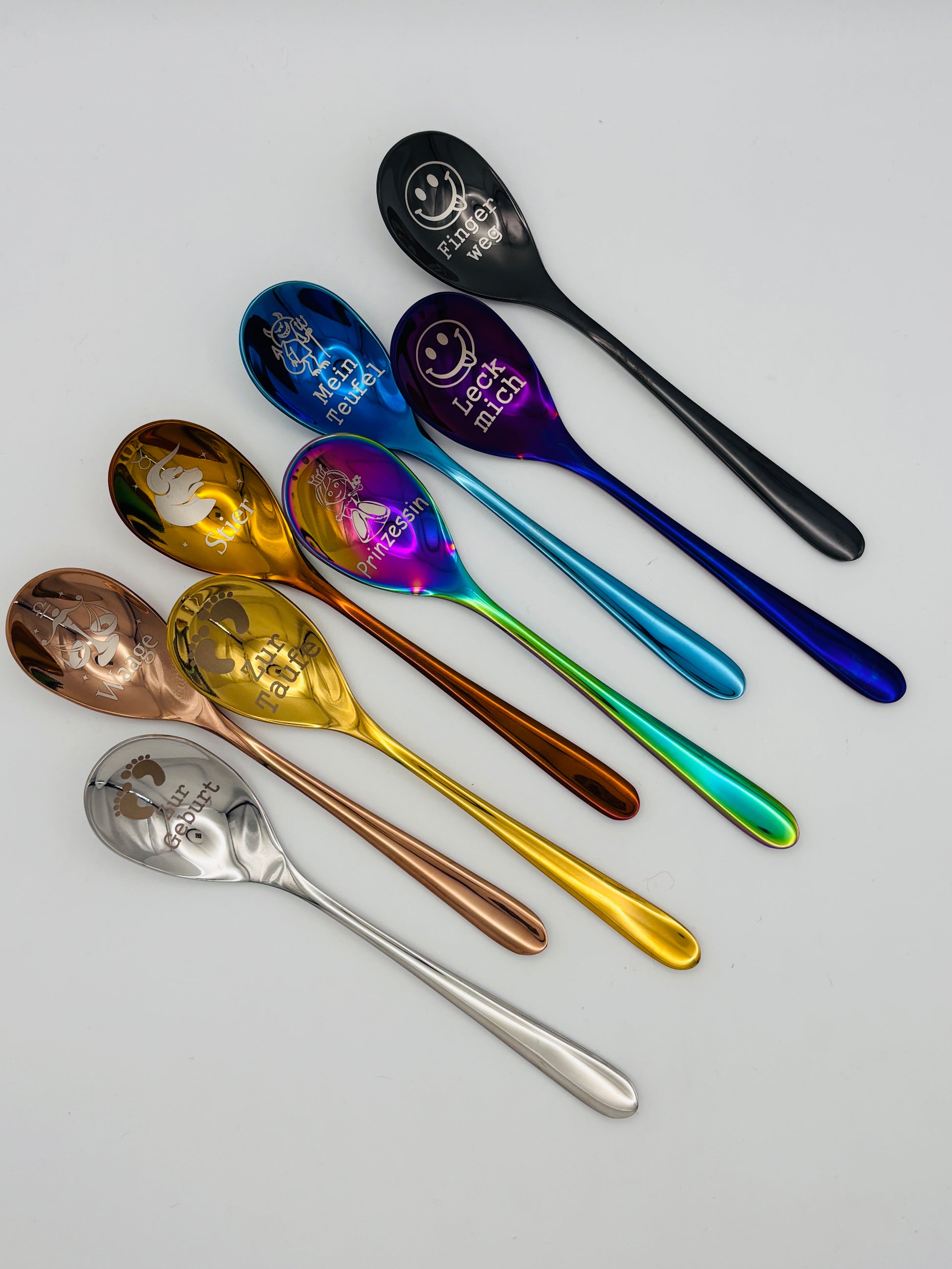 Bunte Teelöffel individuell gestaltbar
