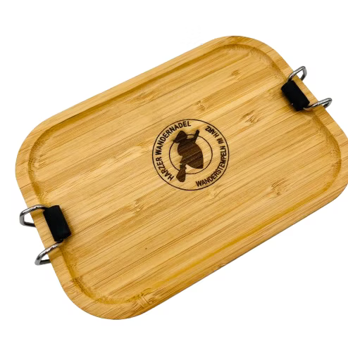 Harzer Wandernadel Lunchbox mit Bambusdeckel