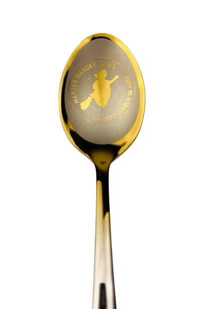 Harzer Wandernadel Teelöffel Gold-Silberoptik