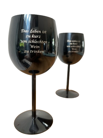 Weinglas aus Edelstahl